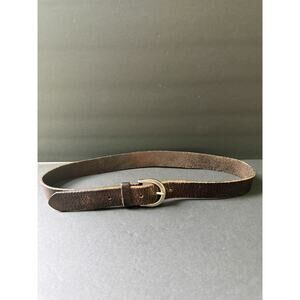 Genuine Leather Belt Brown 31-35 Western Casual Workwear Rodeo Distressed Unisex